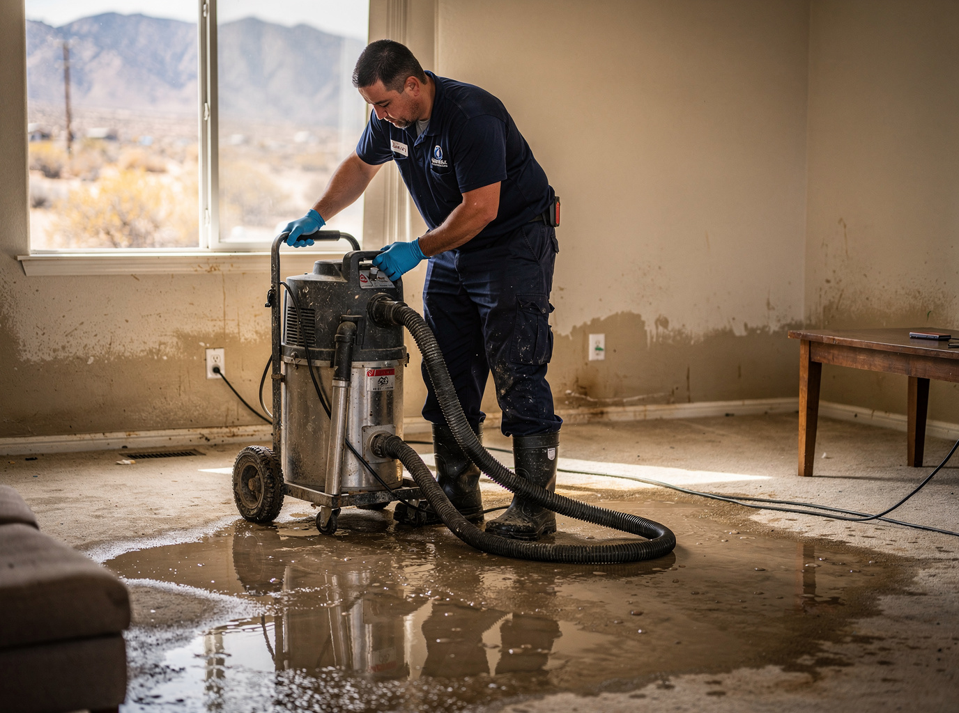 Emergency water cleanup in Pinon Hills