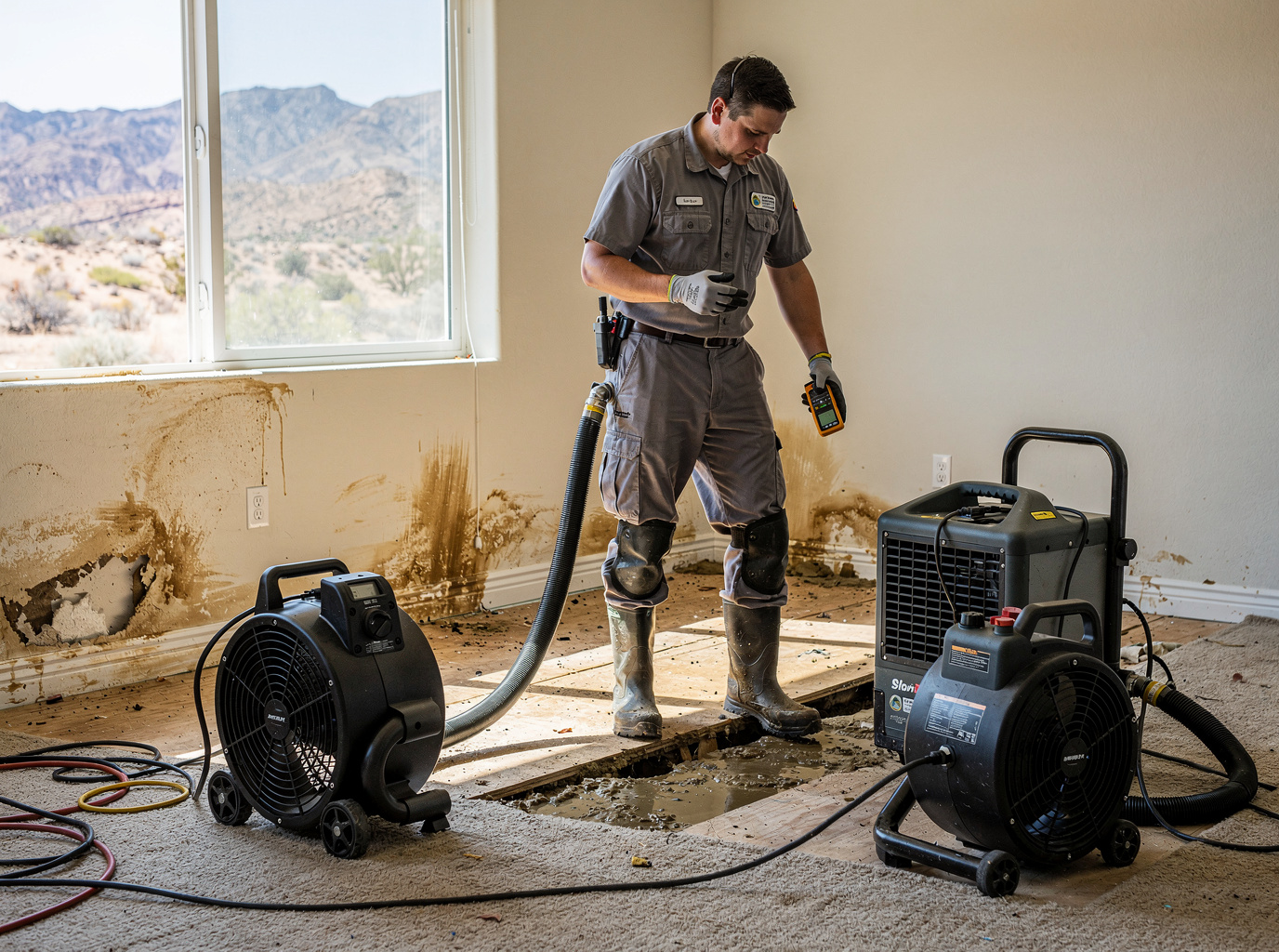 Water damage mitigation in Pinon Hills