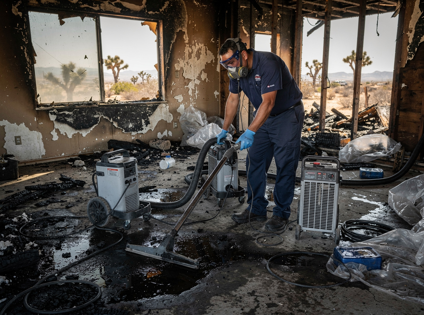 Water damage remediation after fire in Pinon Hills